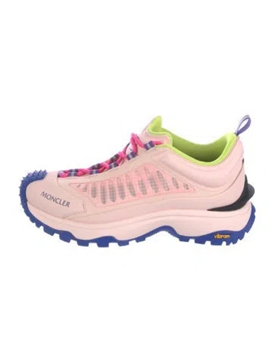 Pre-owned Moncler Patterned Sneakers In Pink