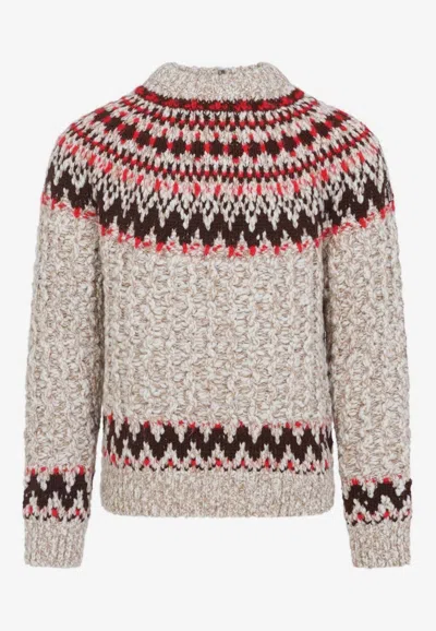 MONCLER PATTERNED WOOL SWEATER