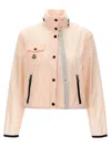 Moncler 'lico' Jacket Elastic Cuffs High Collar In Peach