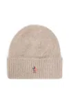 Moncler Alpaca And Wool Logo Beanie In Gray