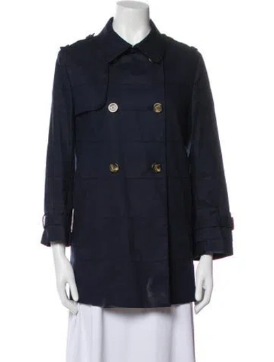 Pre-owned Moncler Peacoat In Blue
