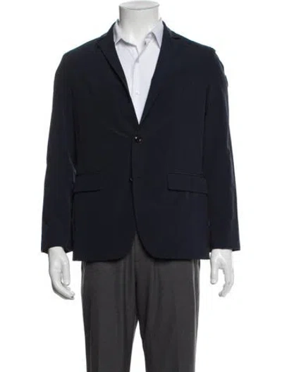 Pre-owned Moncler Peacoat In Blue