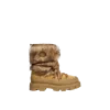 Moncler Peak Apres Suede And Shearling Ankle Boots In Sand