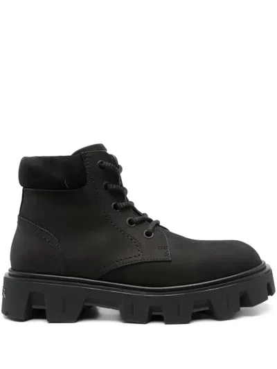 Moncler Peak City Ankle Boots In Black