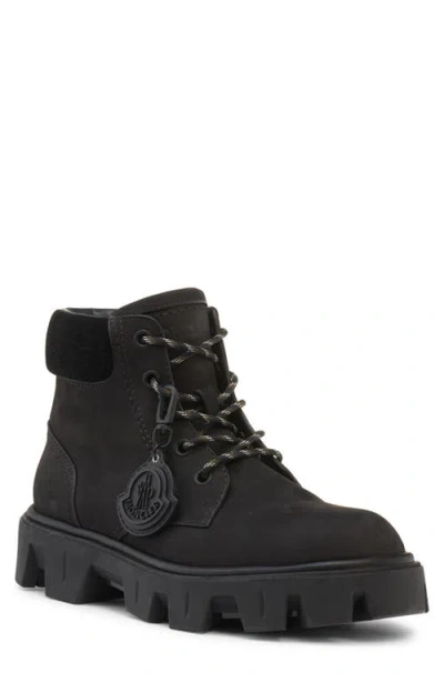 Moncler Peak City Lace-up Boot In Black