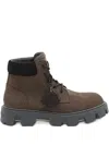 Moncler Peak City Lace-up Hiking Boots In Brown