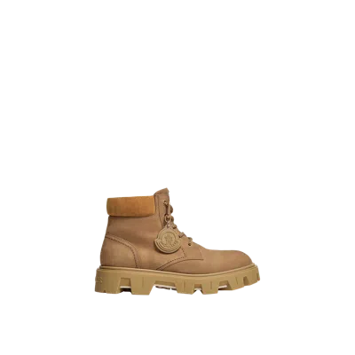 Moncler Peak City Ankle Boots In Brown