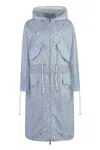 MONCLER PEANUTS PRINT HOODED RAINCOAT FOR WOMEN