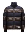 Moncler Peclet Reversible Short Down Jacket, Men, Multicolour, Size: 5 In Blue