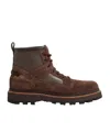 Moncler Bottes En Daim Et Cuir Peka Camp In Brown