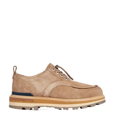 Moncler Peka City Derby Shoes In Nude
