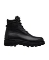 Moncler Peka Lace-up Leather Boots In Black