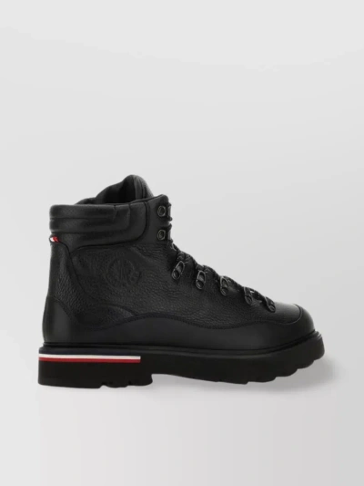 MONCLER PEKA TREK ANKLE BOOTS IN LUXE LEATHER