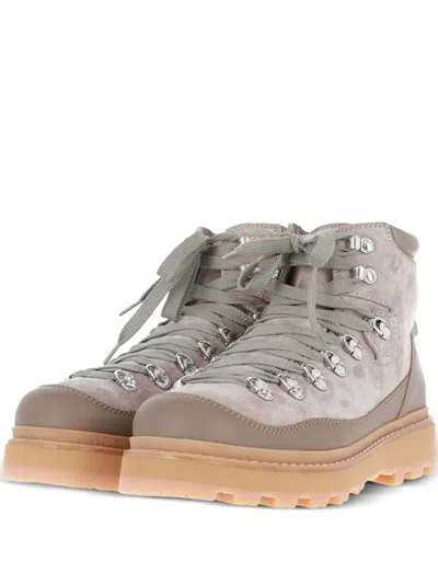 Moncler Peka Trek Lace-up Boots In Brown