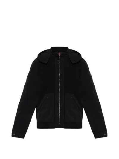 Moncler Pelat Hooded Puffer Jacket In Black