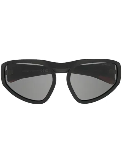Moncler Pentagra Geometric Sunglasses In Black