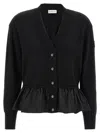 Moncler Cardigan Tricot In Brown