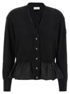 Moncler Cardigan Tricot In Brown