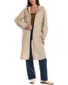 Moncler Peronne Long Parka In Neutral