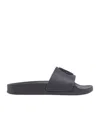Moncler Petit Basile Rubber Slippers In Black
