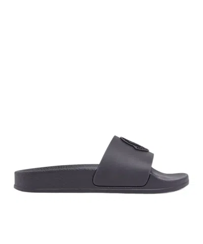 Moncler Petit Basile Rubber Slippers In 999
