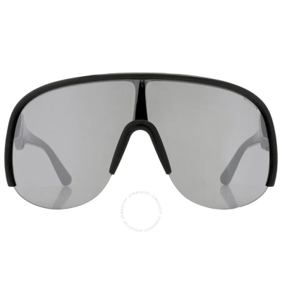 Moncler Phanthom Light Grey Shield Unisex Sunglasses Ml0202 01a 00 In Black / Grey