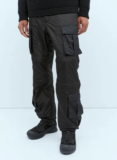 Moncler Pharrell Williams Adjustable Length Technical Pants In Metallic
