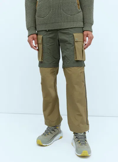 Moncler Pharrell Williams Adjustable Length Technical Pants In Green