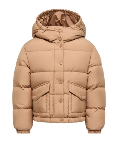 Moncler Phelanta Hooded Down Jacket In Brown