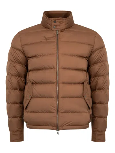 Moncler Phrier Quilted Jacket In Brown