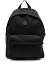 Moncler Pierrick Backpack Front Zip-fastening Pocket In Black
