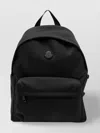 Moncler Pierrick Backpack Front Zip-fastening Pocket In Black