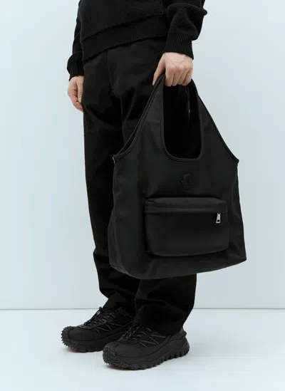 Moncler Black Pierrick Tote In 999 - Black