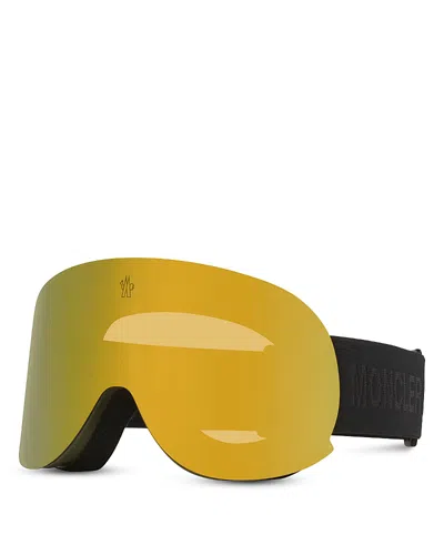 Moncler Pillow Shield Sunglasses, 172mm In Yellow
