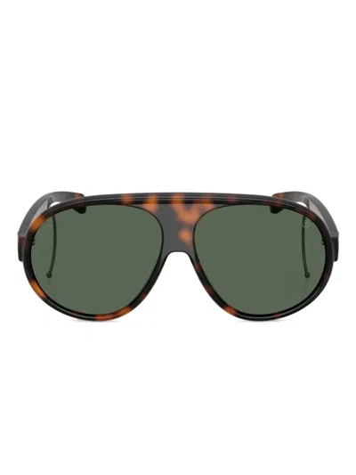 Moncler Pilot-frame Sunglasses In Brown