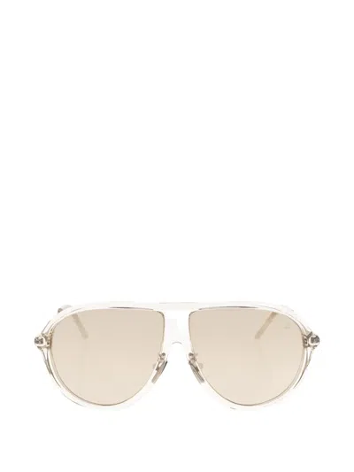 Moncler Pilot Frame Sunglasses In Neutral