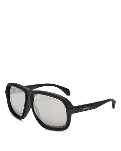 Moncler Pilot Sunglasses, 52mm In Matte Black
