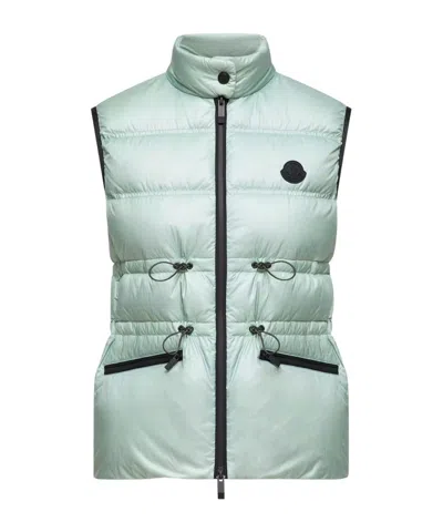 Moncler Pin Down Vest In Blue