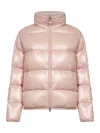 Moncler Women Pink Abbadia Short Down Jacket In Pink