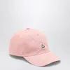 MONCLER MONCLER PINK BASEBALL CAP WITH LOGO WOMEN