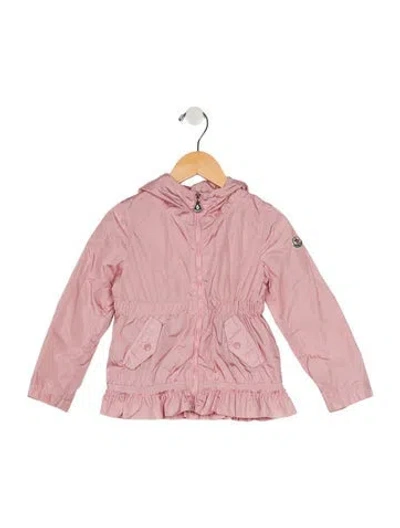 Pre-owned Moncler Babies' Pink Casual Jacket With Hood And Zip Closure