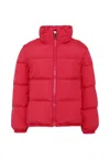 Moncler Pink Cermasa Down Jacket For Girl With Logo In Pink
