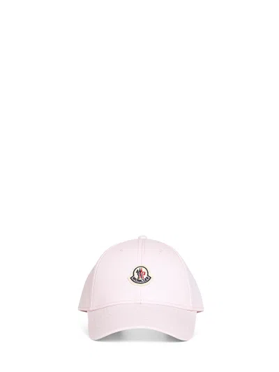 Moncler Pink Cotton Gabardine Baseball Cap