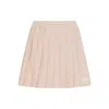 Moncler Checked Pleated Mid Rise Cotton Polyester Skirt In Pink