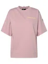Moncler Pink Cotton T-shirt In Pink