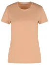 Moncler Patch Logo Crew Neck T-shirt In Pink