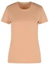 Moncler Patch Logo Crew Neck T-shirt In Pink