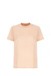 Moncler Pink Cotton T-shirt In Orange