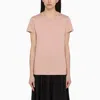 Moncler Patch Logo Crew Neck T-shirt In Pink