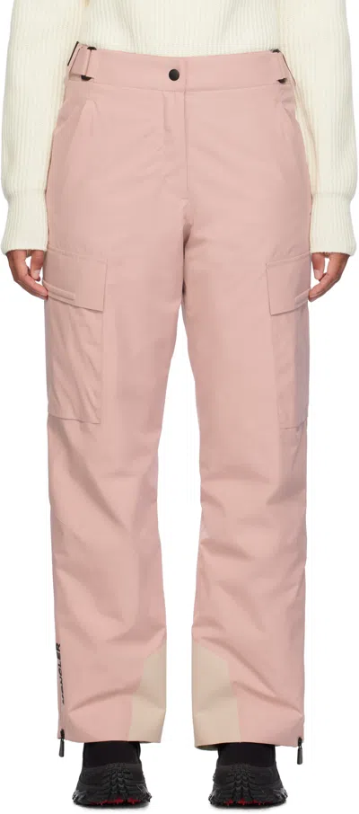 Moncler Pink Cp Ski Pants In White